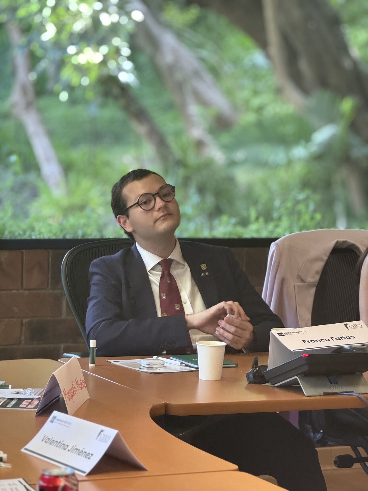 Franco Farías durante el seminario internacional organizado con AIER